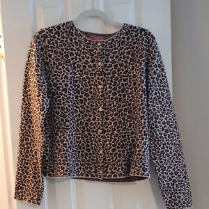 🐆Edikted Size Large Leopard Print Button‑Up – Long Sleeve Cardigan